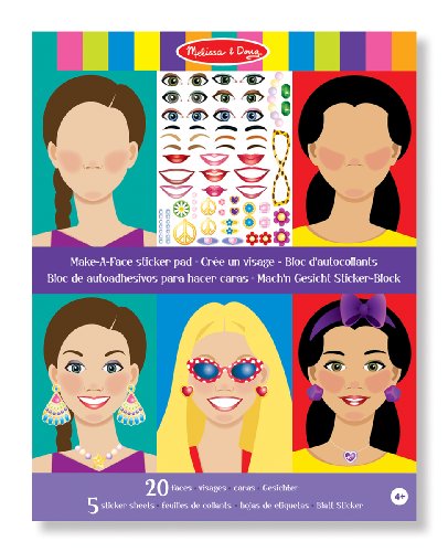 Melissa & Doug Stickerbrett zur Gestaltung eines Gesichts | Aktivitätsbrett | Stickerbrett | 3+ | Geschenk für Jungen oder Mädchen von Melissa & Doug