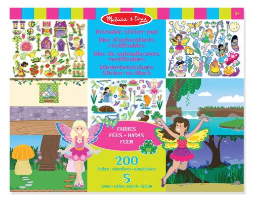 Melissa & Doug Wiederverwendbare Stickerbücher Feen | Reiseaktivitäten für Kleinkinder | Wiederverwendbare Sticker ideal für unterwegs im Auto oder Flugzeug |Kinderbücher Alter 3-4 Jahre Melissa & Doug Wiederverwendbare Stickerbücher Feen | Reiseaktivitäten für Kleinkinder | Wiederverwendbare Sticker ideal für unterwegs im Auto oder Flugzeug |Kinderbücher Alter 3-4 Jahre von Melissa & Doug