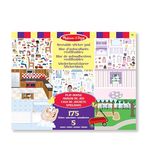 Melissa & Doug Wiederverwendbare Stickerbücher Spielhaus | Reiseaktivitäten für Kleinkinder | Wiederverwendbare Sticker ideal für unterwegs im Auto oder Flugzeug |Kinderbücher Alter 3-4 Jahre Melissa & Doug Wiederverwendbare Stickerbücher Spielhaus | Reiseaktivitäten für Kleinkinder | Wiederverwendbare Sticker ideal für unterwegs im Auto oder Flugzeug |Kinderbücher Alter 3-4 Jahre von Melissa & Doug