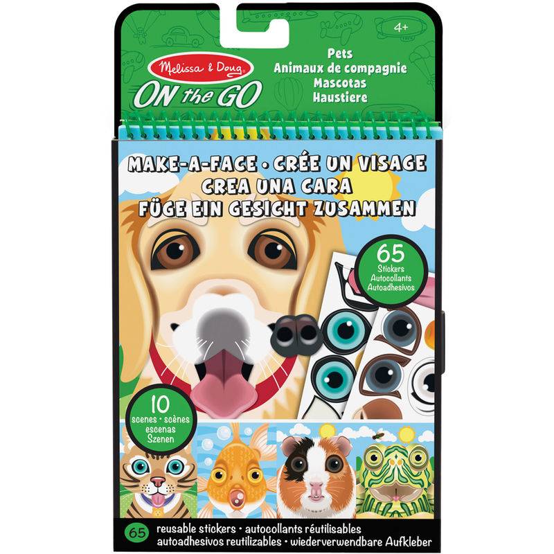 Sticker-Spiel Make A Face - Haustiere In Bunt von Melissa & Doug