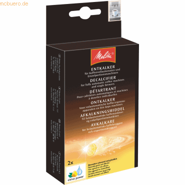 Melitta Entkalker für Kaffeevollautomaten Zitronensäure VE=2x40g von Melitta