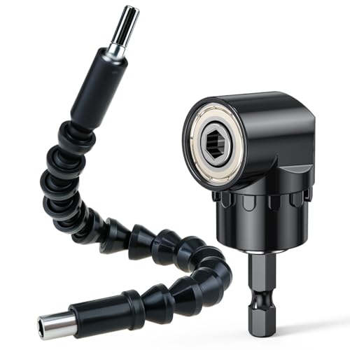 300mm Flexible Schaft Bits Bohrer Verlängerung und 105°Winkelschrauber,Multifunktions Winkel Bithalter mit 1/4-Zoll Magnetischen Bit Halter,Vorsatz Adapter für das Bohren des Schmalen Raumes 300mm Flexible Schaft Bits Bohrer Verlängerung und 105°Winkelschrauber,Multifunktions Winkel Bithalter mit 1/4-Zoll Magnetischen Bit Halter,Vorsatz Adapter für das Bohren des Schmalen Raumes von Mellbree