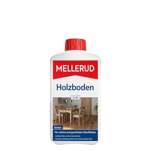 MELLERUD Holzboden Seife | 1 x 1 l | Kraftvoller Schutz für alle geölten und unbehandelten Holzoberflächen im Innenbereich von Mellerud