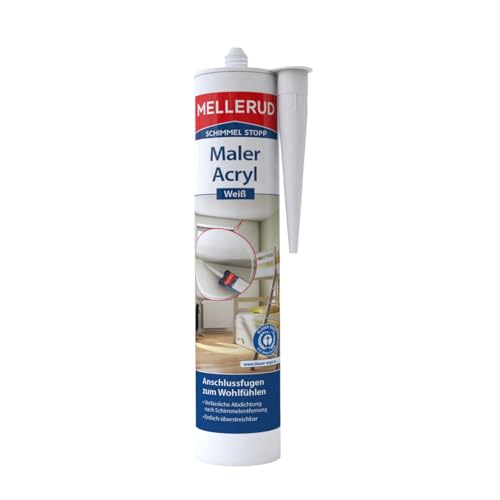 Mellerud Schimmel Stopp Maler Acryl 300 ml | Für Innenfugen | Überstreichbar | Sichere Haftung auf verschiedenen Materialien Mellerud Schimmel Stopp Maler Acryl 300 ml | Für Innenfugen | Überstreichbar | Sichere Haftung auf verschiedenen Materialien von Mellerud
