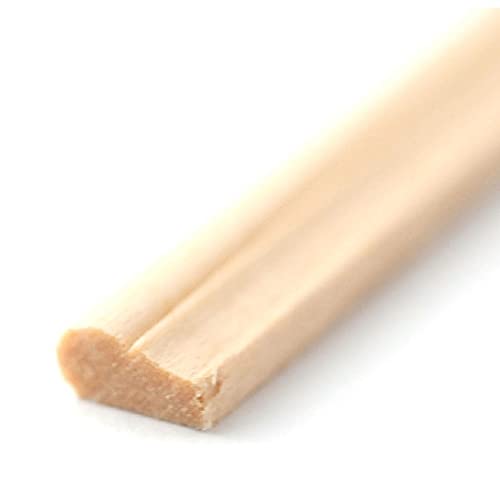 Melody Jane Puppenhaus Bild Schiene 18" x 5/16" Unbehandeltes Holz Leisten 457mm x 8mm von Melody Jane