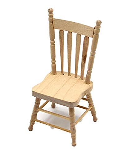 Melody Jane Puppenhaus Unbehandeltes Holz Beistellstuhl Miniatur Unvollendet Esszimmer Möbel 1:12 von Melody Jane