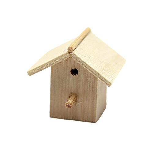 Melody Jane Puppenhaus Unbehandeltes Holz Vogelhaus Box Miniatur Unvollendet Gartenzubehör von Melody Jane