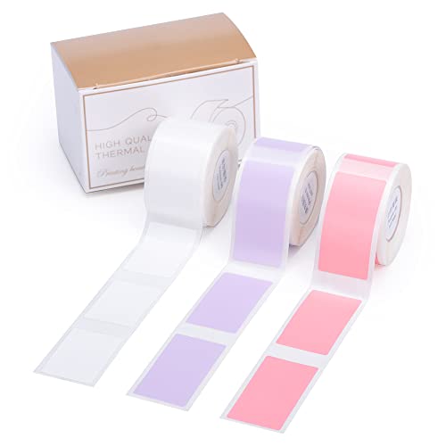 D50-Etiketten für Memoking D50-Etikettenhersteller, selbstklebendes vorgeschnittenes Etikettenband, 3/4" x 1 1/2" (20mmx40mm), 150 Etiketten/Rolle,3 Rollen,Geeignet für Zuhause, Büro, Aufbewahrung von Memoking