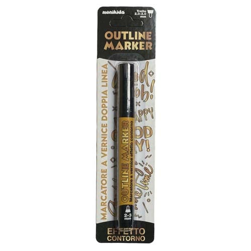 Marker Kontur-Effekt - Outline - Zweifarbig 2.0 Gold-Schwarz Marker Kontur-Effekt - Outline - Zweifarbig 2.0 Gold-Schwarz von Memotak