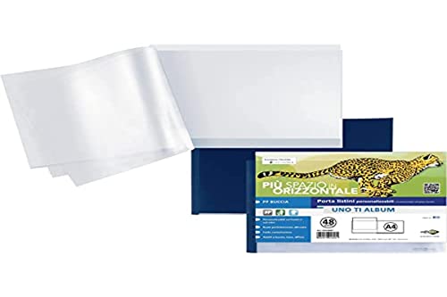 UNO TI 30X22-24 ALBUM BLU, orange peel PP display books with customizable front and back covers, blau von Memotak