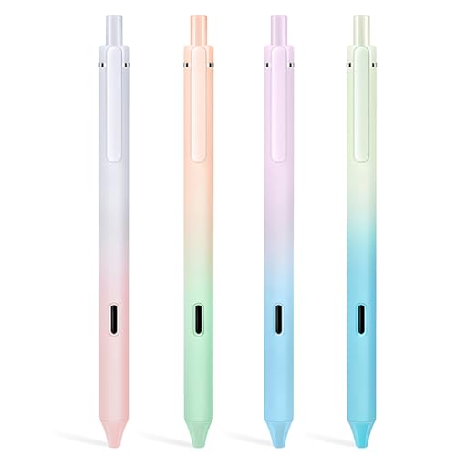MenYiYDS 4 Pcs Einziehbarer Gel-Tintenstift, Gelstift, 0,5 mm, Gel-Kugelschreiber, Schwarze Tinte, schnell trocknender Gelstift für Schule, Büro, Zuhause MenYiYDS 4 Pcs Einziehbarer Gel-Tintenstift, Gelstift, 0,5 mm, Gel-Kugelschreiber, Schwarze Tinte, schnell trocknender Gelstift für Schule, Büro, Zuhause von MenYiYDS