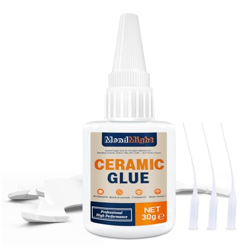 30g Porzellankleber Extra Stark, Hitzebeständiger Keramikkleber, Porzellankleber Spülmaschinenfest, Anti-Trocknungsspitze, Kleber für Ton und Keramik, Porzellan, Tassen, Ceramic Glue 30g Porzellankleber Extra Stark, Hitzebeständiger Keramikkleber, Porzellankleber Spülmaschinenfest, Anti-Trocknungsspitze, Kleber für Ton und Keramik, Porzellan, Tassen, Ceramic Glue von MendMight