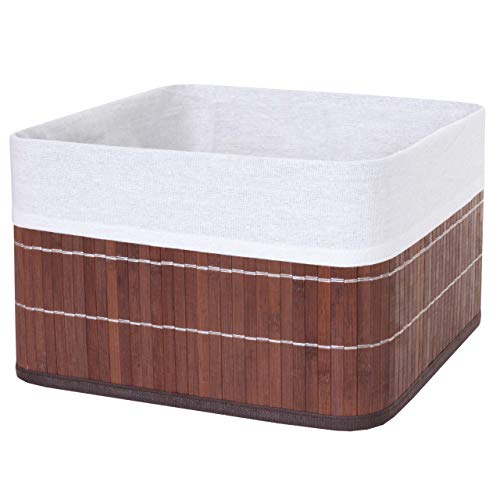 Aufbewahrungskorb HWC-C21, Korb Aufbewahrungsbox Ordnungsbox Sortierbox Regalkorb, Bambus - naturfarben von Mendler