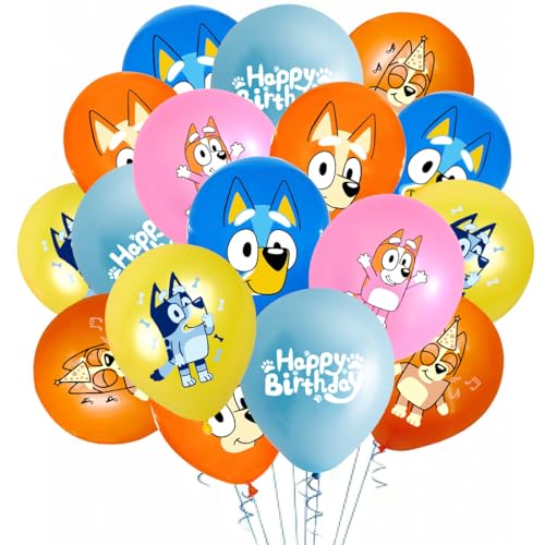 42 Stück Latexballons, Bluy Luftballons, Hundemuster Ballondekoration, Bluy Geburtstagsdeko, Geeignet für Kindergeburtstag, Babyparty, Abschlussfeier, Themenparty 42 Stück Latexballons, Bluy Luftballons, Hundemuster Ballondekoration, Bluy Geburtstagsdeko, Geeignet für Kindergeburtstag, Babyparty, Abschlussfeier, Themenparty von Menelos