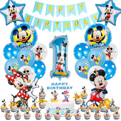 Geburtstagsdeko 1 Jahre, Luftballon 1 Geburtstag, Mouse Deko 1. Geburtstag Mädchen Junge, Ballondekorationen für Kinder, Tortendeko für Mottopartys, Taufpartys Geburtstagsdeko 1 Jahre, Luftballon 1 Geburtstag, Mouse Deko 1. Geburtstag Mädchen Junge, Ballondekorationen für Kinder, Tortendeko für Mottopartys, Taufpartys von Menelos