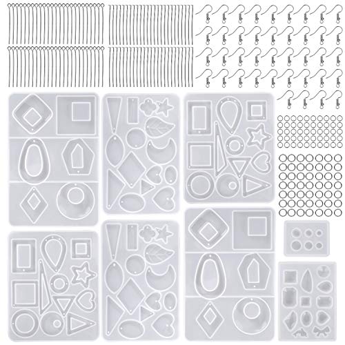 Gießform Silikonform Kit Ohrringe Resin Mold Harz Form für DIY Schmuckherstellung Anhänger Halskette Ohrringe Dekoration Schmuck von MengH-SHOP