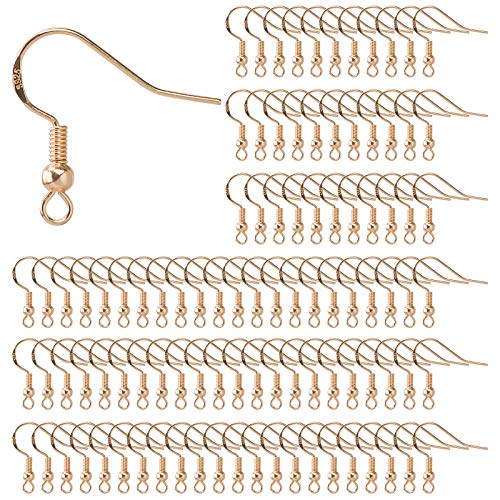 Ohrring Haken 925 Sterling Silber Ohrhaken mit Kugel Spule für DIY Ohrhänger Schmuckherstellung Ohring Zubehör 100 Stück KC Vergoldetes Gold Ohrring Haken 925 Sterling Silber Ohrhaken mit Kugel Spule für DIY Ohrhänger Schmuckherstellung Ohring Zubehör 100 Stück KC Vergoldetes Gold von MengH-SHOP