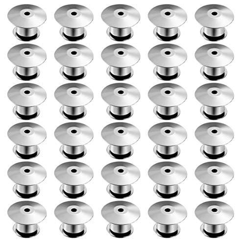 Verschlussstifte Metall Pin Keepers Rücken Lock Verschluss für Schmuck Brosche Pins Namensschild Basteln DIY 30 Stück, Silber Verschlussstifte Metall Pin Keepers Rücken Lock Verschluss für Schmuck Brosche Pins Namensschild Basteln DIY 30 Stück, Silber von MengH-SHOP
