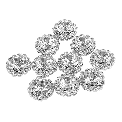 Mengmen Kristall-Strass-Knöpfe, flache Rückseite, 15 mm, transparent, 10 Stück Mengmen Kristall-Strass-Knöpfe, flache Rückseite, 15 mm, transparent, 10 Stück von Mengmen