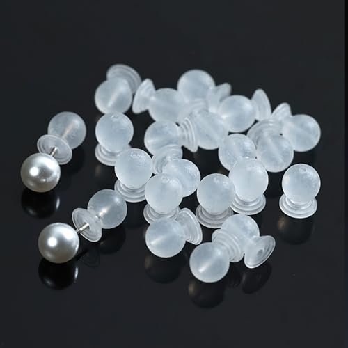 Comfort Silikon-Ohrring-Verschlüsse, transparent, hypoallergen, Ersatz-Stopper für Ohrstecker, Fischhaken, 50 Stück Comfort Silikon-Ohrring-Verschlüsse, transparent, hypoallergen, Ersatz-Stopper für Ohrstecker, Fischhaken, 50 Stück von Meniala