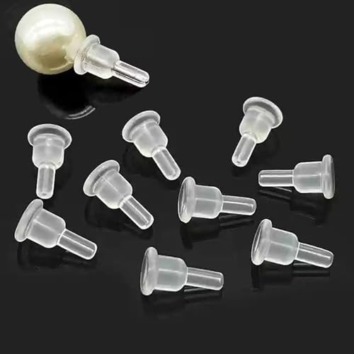 Comfort transparente Silikon-Ohrring-Verschlüsse, hypoallergene Ersatz-Stopper für Ohrstecker, Fischhaken, 50 Stück Comfort transparente Silikon-Ohrring-Verschlüsse, hypoallergene Ersatz-Stopper für Ohrstecker, Fischhaken, 50 Stück von Meniala