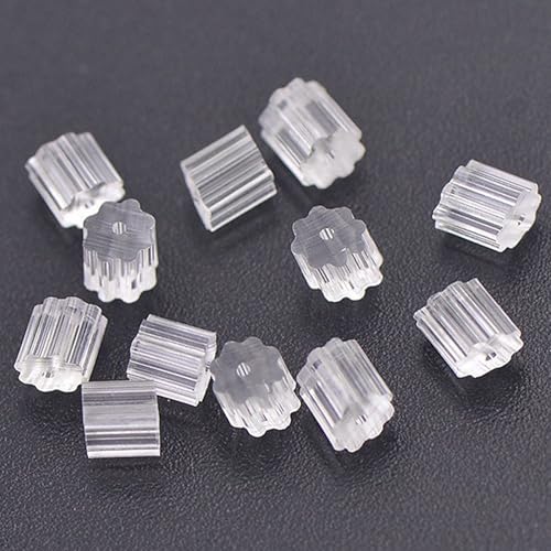 Silikon-Ohrring-Verschlüsse, 200 Stück, transparent, hypoallergen, Ersatz-Stopper, passend für Ohrstecker-Ohrringe Silikon-Ohrring-Verschlüsse, 200 Stück, transparent, hypoallergen, Ersatz-Stopper, passend für Ohrstecker-Ohrringe von Meniala