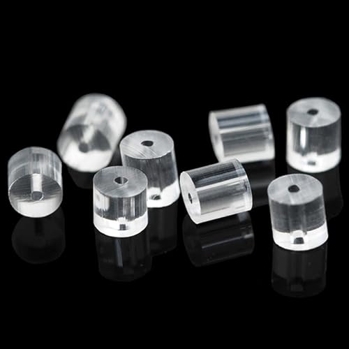 Transparente Silikon-Ohrring-Verschlüsse, hypoallergene Ersatz-Stopper für Ohrstecker, Fischhaken, 200 Stück Transparente Silikon-Ohrring-Verschlüsse, hypoallergene Ersatz-Stopper für Ohrstecker, Fischhaken, 200 Stück von Meniala