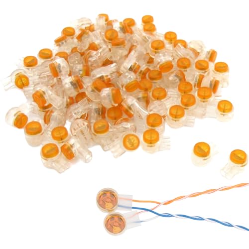Menibeuty Telefonkabel Verbinder, 100pcs Schnittstelle Klemme K1 Anschluss Telefonkabel Verbinder, Kabel Verbinden Verbindungsklemme Wasserdicht Spleißklemmen für Kabeldaten Telefonkabels von Menibeuty