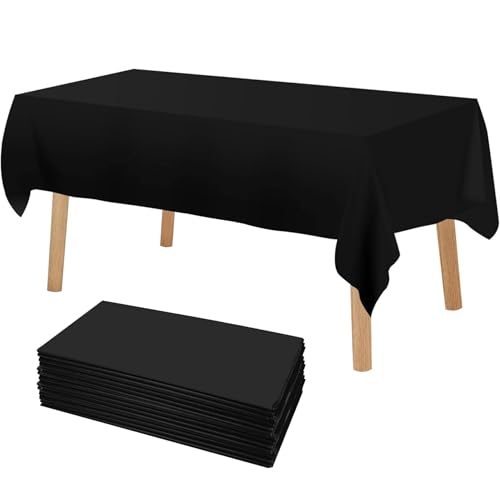 12pcs Kunststofftischtuch, 54x108 Nicht-rutschfestem schwarzes Rechteck-Tischdecke, wasserdichtes Färbungs-Tisch-Tisch zum Abendessen, Partys, BBQ, Hochzeit, Outdoor 12pcs Kunststofftischtuch, 54x108 Nicht-rutschfestem schwarzes Rechteck-Tischdecke, wasserdichtes Färbungs-Tisch-Tisch zum Abendessen, Partys, BBQ, Hochzeit, Outdoor von Meooyo
