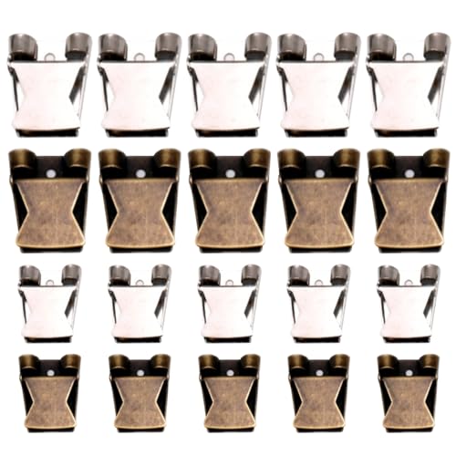 20pcs Bolo -Krawattenverschluss, antike Bronze- und Platin -Zink -Legierung Bolo -Krawatten -Ersatzkappe für DIY -Handwerk herstellen geflochtenes Leder von Meooyo
