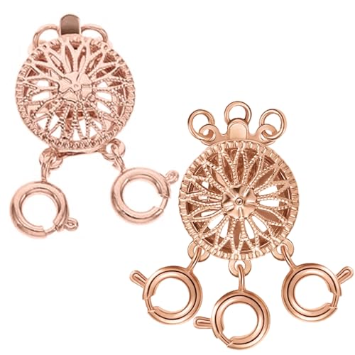 2pcs Halskette Schichten Verschlüsse, 3 Stränge Halskettenabscheider zum Schichten von Armband, Schmuck, Kunsthandwerk von Meooyo