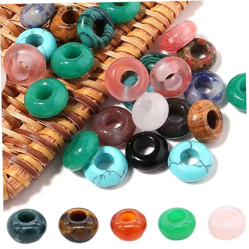30pcs Edelsteinperlen, halbwichtige große Lochglasperlen Abacus Form Mode Opal Amethyst Unakit Rose Quarz Zauberstein für die Herstellung von Halskettenarmband 30pcs Edelsteinperlen, halbwichtige große Lochglasperlen Abacus Form Mode Opal Amethyst Unakit Rose Quarz Zauberstein für die Herstellung von Halskettenarmband von Meooyo
