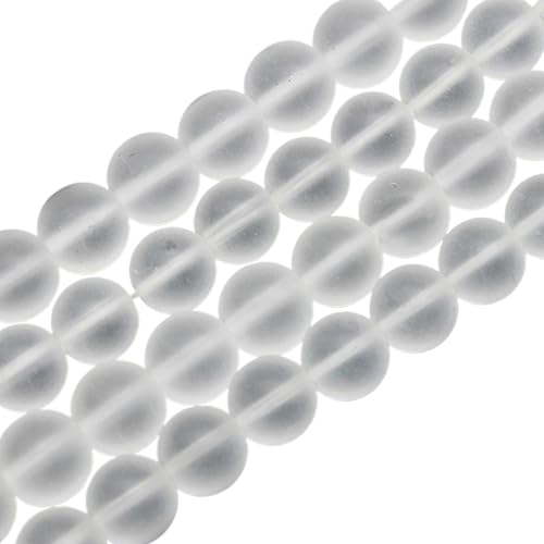 46pcs klare Quarzperlen, 8 mm polierte, glatte runde losen Kristallperlen für DIY -Geschenke, Halsketten, Armbänder, Armreifen, Ohrringe von Meooyo