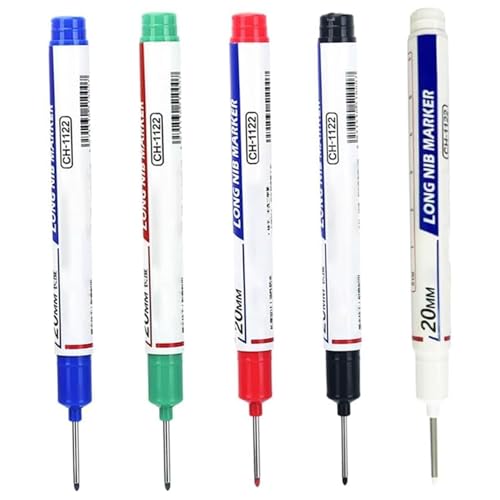 5pcs Marker Stift, 5 Farben 20 mm langer Nib -Marker, wasserdichte Schnell -Trocken -Metall -Markierungsstift, Baumarker für Tischlerbauer 5pcs Marker Stift, 5 Farben 20 mm langer Nib -Marker, wasserdichte Schnell -Trocken -Metall -Markierungsstift, Baumarker für Tischlerbauer von Meooyo