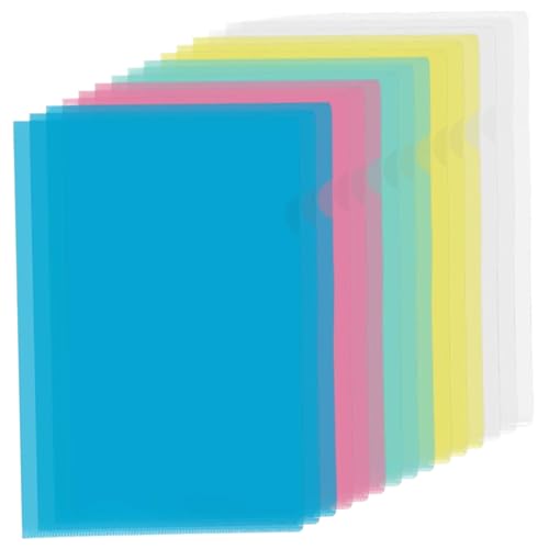Dateiordner 15pcs L-förmig 12 x 9 Zoll Dokument Organizer 5 Farbklare Ordner wasserdichte färbliche PP-Datei Organizer für Schule, Büro und mehr Dateiordner 15pcs L-förmig 12 x 9 Zoll Dokument Organizer 5 Farbklare Ordner wasserdichte färbliche PP-Datei Organizer für Schule, Büro und mehr von Meooyo