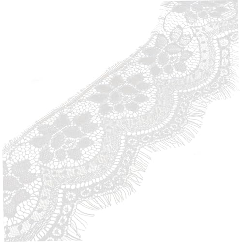 Spitzenverkleidung 108x5 Zoll Cuttable Blume Sticked Spitzenband DIY Friendly Decorative Trimming für Hochzeitskleidung, Bettblatt, Tischtuch, Curtian Spitzenverkleidung 108x5 Zoll Cuttable Blume Sticked Spitzenband DIY Friendly Decorative Trimming für Hochzeitskleidung, Bettblatt, Tischtuch, Curtian von Meooyo