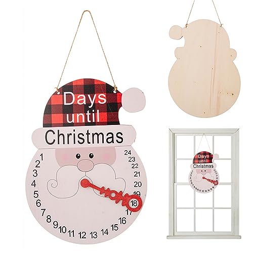 Weihnachtsab Adventskalender 2023 Holz Weihnachtskarte Countdown Schild 8.6x11.4 Zoll Hanging Santa Claus Adventskalender für Dekorationen Weihnachtsab Adventskalender 2023 Holz Weihnachtskarte Countdown Schild 8.6x11.4 Zoll Hanging Santa Claus Adventskalender für Dekorationen von Meooyo