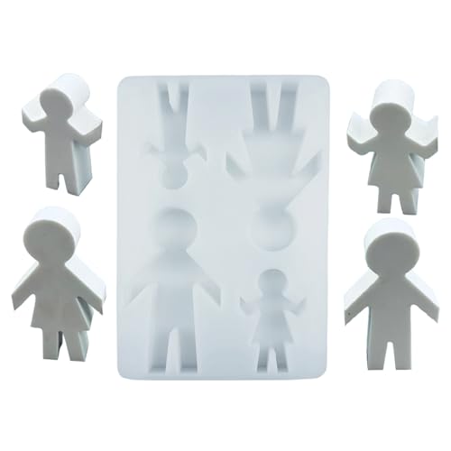 Familien-Silikonform, Familienfiguren, Epoxidharz-Gussform, Silikon-Kerzenform, Kunstkörper, Epoxidharz, Gießform, Epoxidformen für Heimdekoration Familien-Silikonform, Familienfiguren, Epoxidharz-Gussform, Silikon-Kerzenform, Kunstkörper, Epoxidharz, Gießform, Epoxidformen für Heimdekoration von Mequou
