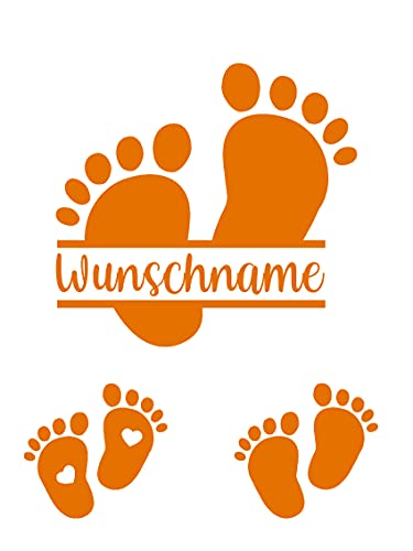 Merchfy Babyfüße Bügelbilder - Bügelbild für Textilien mit 3 verschiedenen Baby Füßchen zum Aufbügeln, 100% Baumwolle/Polyester von Merchfy