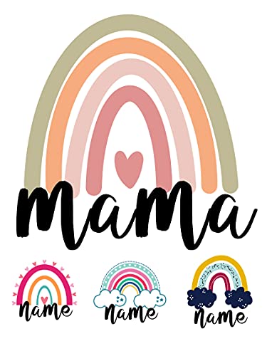 Bügelbild Regenbogen selbst gestalten Mama Namen Kinder Mom Damen Tshirt Mom shirt Wunschtext zum aufbügeln Kinder Tshirt bügelbilder buchstaben zum aufbügeln bügelfolie für textilien erwachsene Bügelbild Regenbogen selbst gestalten Mama Namen Kinder Mom Damen Tshirt Mom shirt Wunschtext zum aufbügeln Kinder Tshirt bügelbilder buchstaben zum aufbügeln bügelfolie für textilien erwachsene von Merchfy