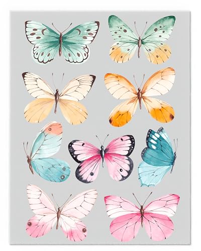 Schmetterling Bügelbilder-Set – Verschiedene Motive und Größen auf A4-Bogen – Zum Selbstgestalten von Textilien für Kinder & Erwachsene D46 von Merchfy