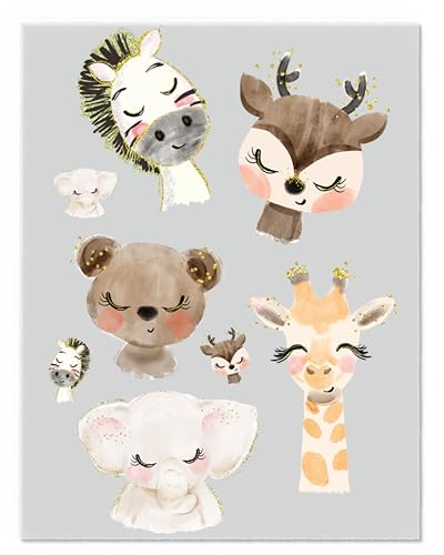 Tiere Bügelbilder-Set – Verschiedene Motive und Größen auf A4-Bogen – Zum Selbstgestalten von Textilien für Kinder & Erwachsene D15 Tiere Bügelbilder-Set – Verschiedene Motive und Größen auf A4-Bogen – Zum Selbstgestalten von Textilien für Kinder & Erwachsene D15 von Merchfy