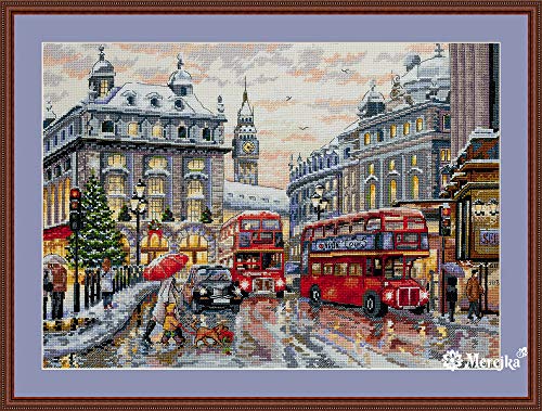 Merejka K-159 Kreuzstich-Set London, Baumwolle, mehrfarbig, 30 x 40 cm Merejka K-159 Kreuzstich-Set London, Baumwolle, mehrfarbig, 30 x 40 cm von Merejka