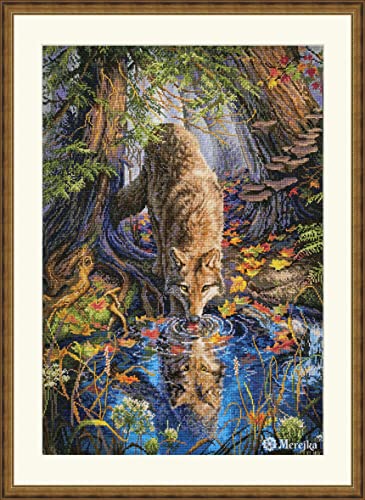 Merejka K-217 Kreuzstich-Set "Wild Spirit", Baumwolle, mehrfarbig, 32,5 x 48 cm von Merejka