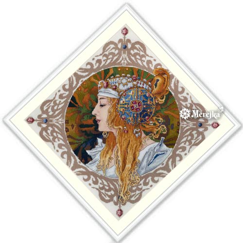 Merejka Kreuzstich-Set, Baumwolle, mehrfarbig, 34,5 x 34,5 cm Merejka Kreuzstich-Set, Baumwolle, mehrfarbig, 34,5 x 34,5 cm von Merejka