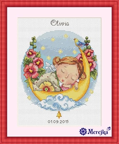 Merejka Kreuzstich-Set, Motiv: Wiegenlied für Tochter Merejka Kreuzstich-Set, Motiv: Wiegenlied für Tochter von Merejka