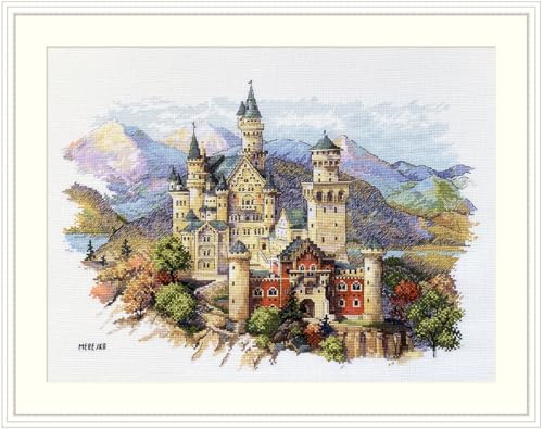 Merejka Kreuzstich Set Schloss Neuschwanstein, Zählmuster, 25x35cm Merejka Kreuzstich Set Schloss Neuschwanstein, Zählmuster, 25x35cm von Merejka