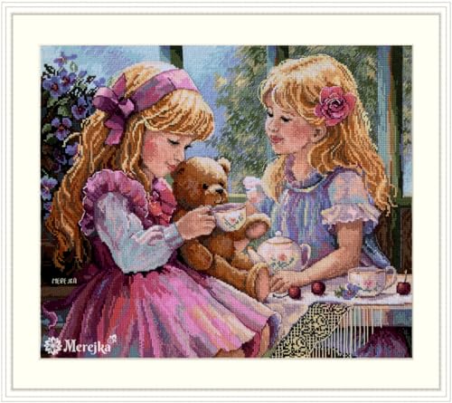 Merejka Kreuzstich-Set "Teaparty" nach Zählmuster von Merejka