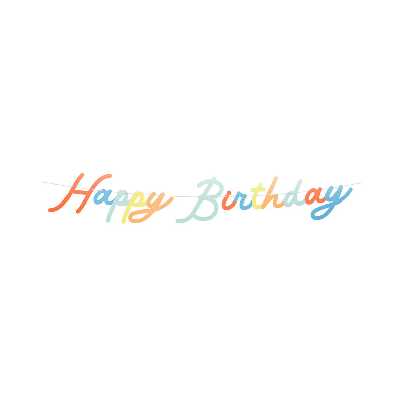 Girlande Bright Happy Birthday Set von Meri Meri
