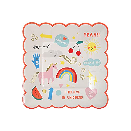 I Believe in Unicorns Plates - Pack of 8 von Meri Meri